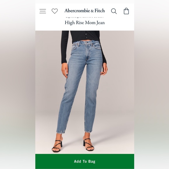 Abercrombie & Fitch Denim - ABERCROMBIE- the mom high rise jean